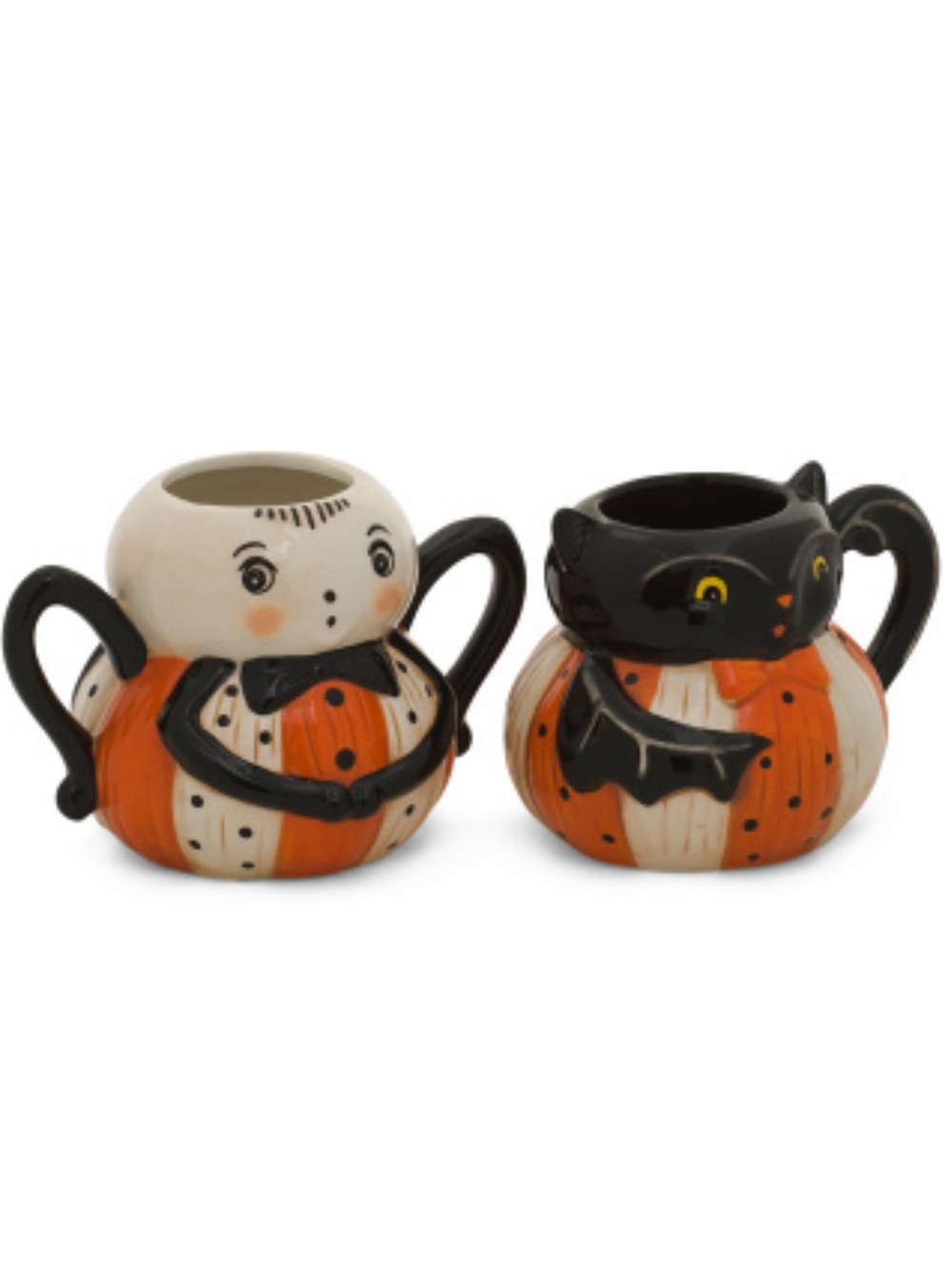 NEW JOHANNA PARKER PUMPKIN PEEPS Spider & Bat MUGS Cups Halloween Holiday